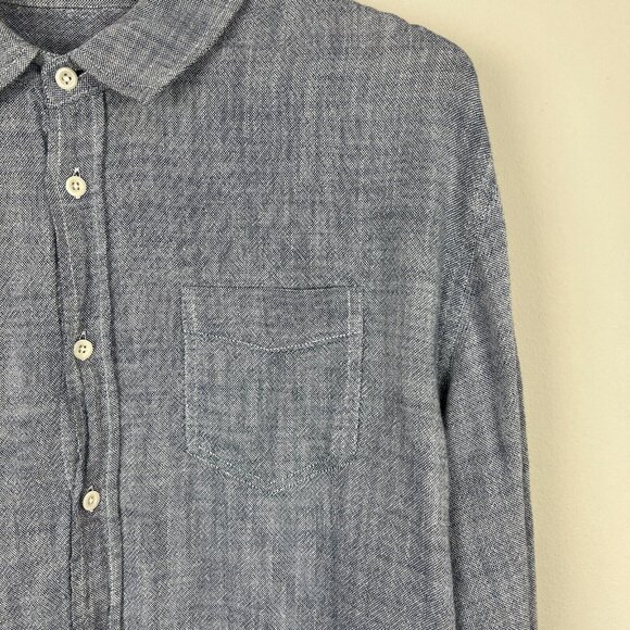 Rails Shirt Mens XL Navy Chambray Wyatt Button Up Down Long Sleeve 100% Cotton - Picture 4 of 11